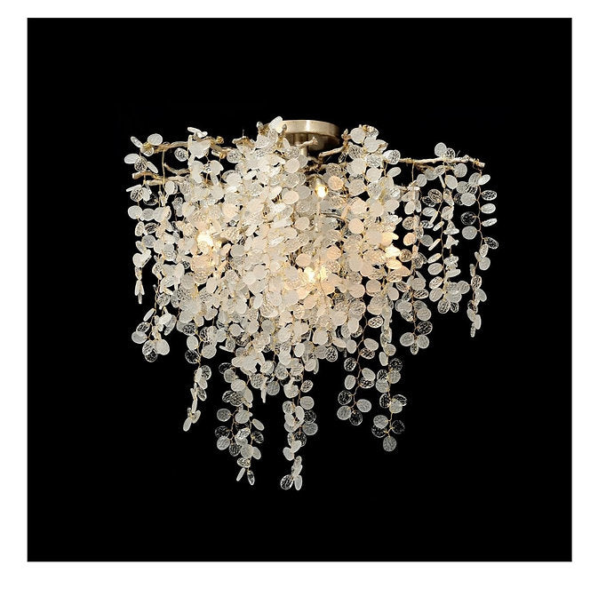 SHIRO-NODA FIVE-LIGHT SEMI-FLUSH CHANDELIER