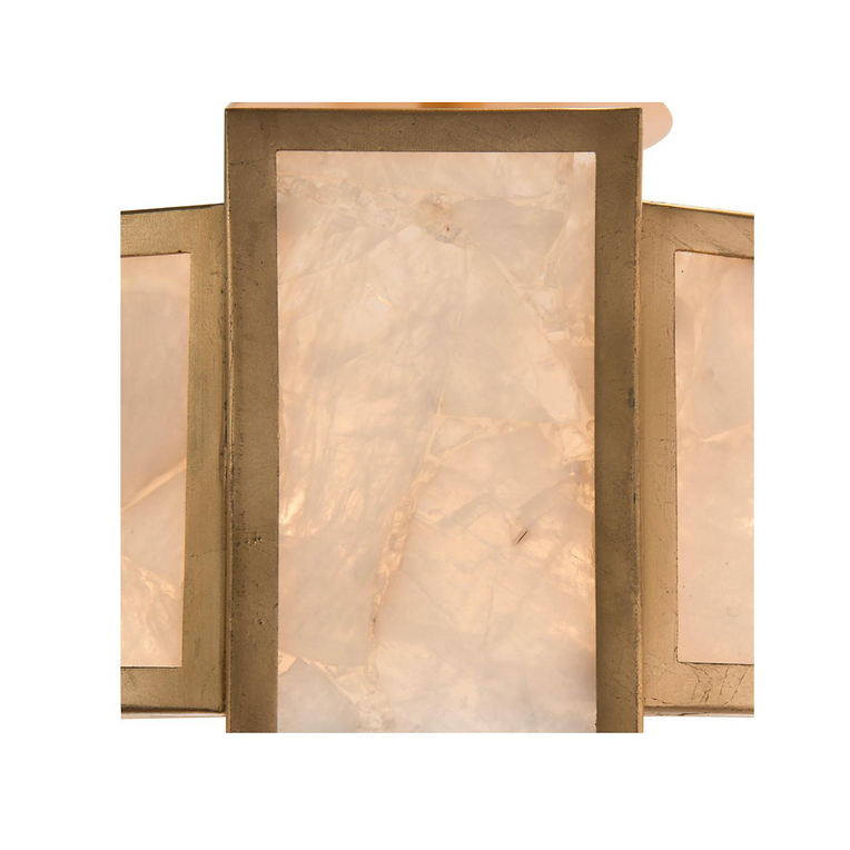 CALCITE PANEL SIX-LIGHT SEMI-FLUSH