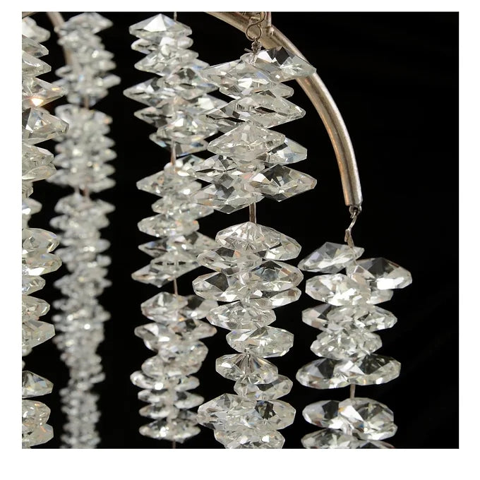 CASCADING CRYSTAL SIX-LIGHT CHANDELIER