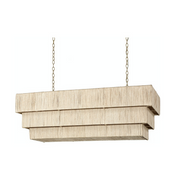 EVERLY RECTANGULAR CHANDELIER, NATURAL