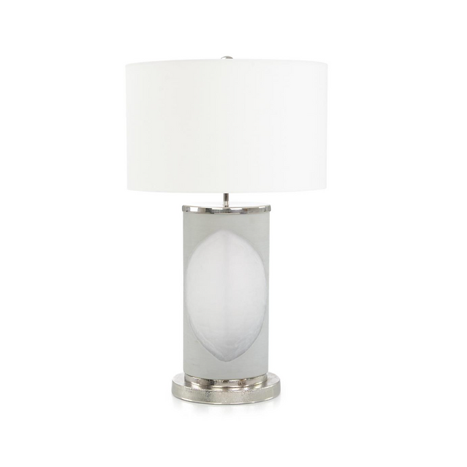 OVAL GREY TABLE LAMP