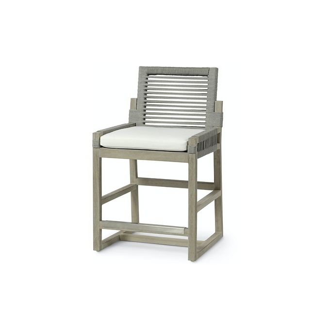 SAN MARTIN OUTDOOR 24" COUNTER STOOL, GREY