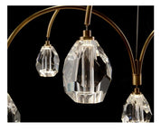 FACETED CUT CRYSTAL NINE-LIGHT CHANDELIER