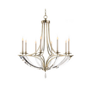 BENT-CRYSTAL EIGHT-LIGHT CHANDELIER