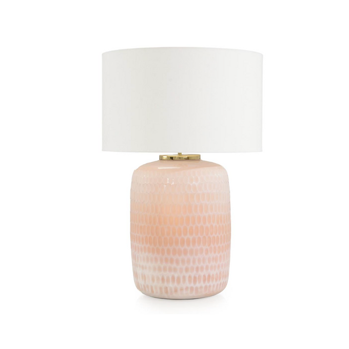 PEACH HONEYCOMB TABLE LAMP