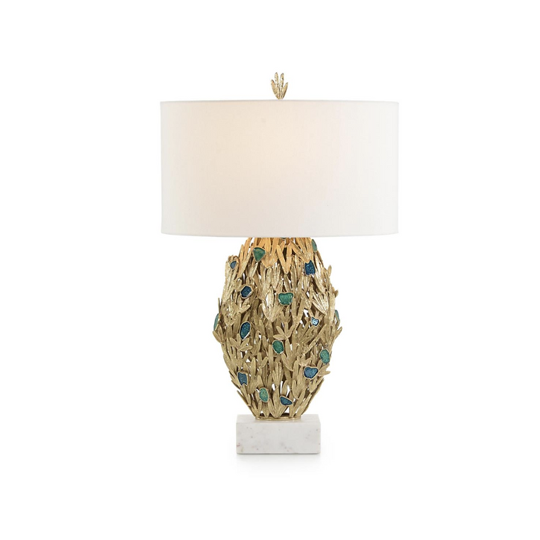 EMBELLISHED FRONDS TABLE LAMP