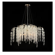 CASCADING CRYSTAL SIX-LIGHT CHANDELIER