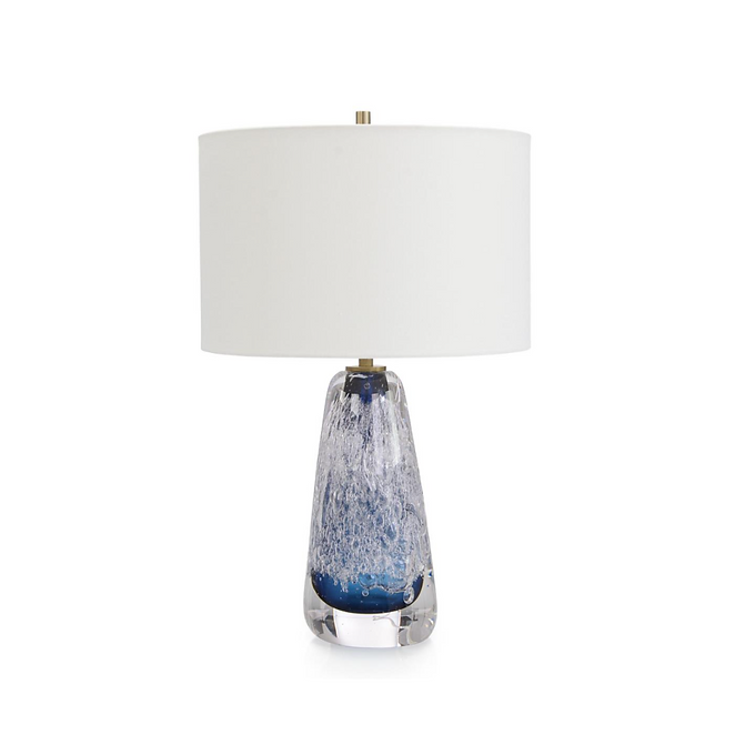 SAPPHIRE BLUE ART GLASS TABLE LAMP
