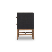 FIONA NIGHTSTAND-BLACK RAFFIA