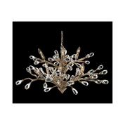 BUDDING CRYSTAL TEN-LIGHT CHANDELIER