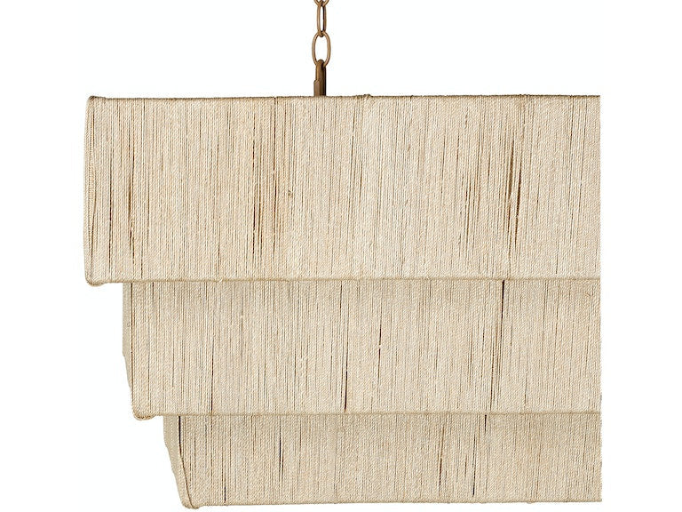 EVERLY RECTANGULAR CHANDELIER, NATURAL