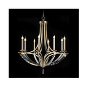 BENT-CRYSTAL EIGHT-LIGHT CHANDELIER