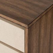 GROVE NIGHTSTAND-BEIGE PAINTED LINEN