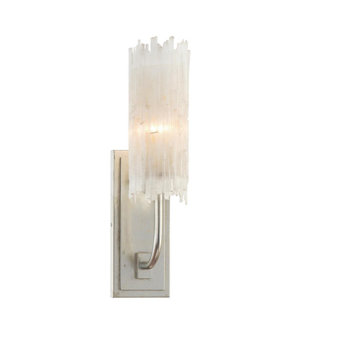 NATURAL SELENITE SINGLE-LIGHT WALL SCONCE