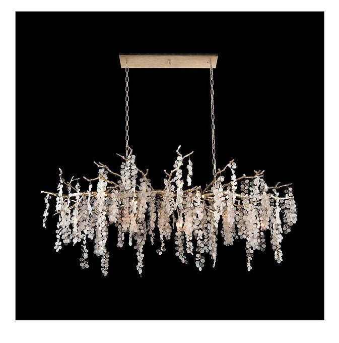 SHIRO-NODA FIFTEEN-LIGHT GLASS CLUSTER HORIZONTAL CHANDELIER