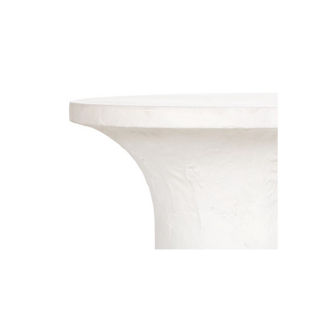 PARRA LOW END TABLE-PLASTER MOLDED CONC