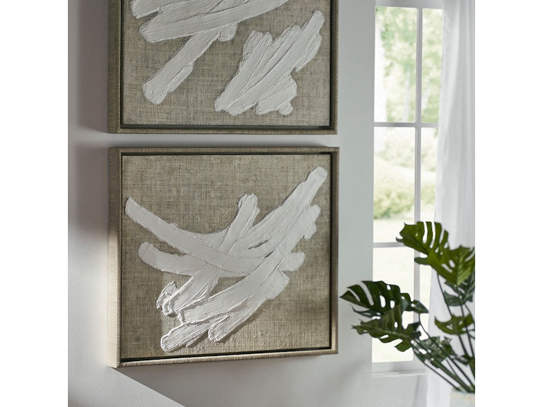 PLASTER BRUSHSTROKE I WALL DECOR