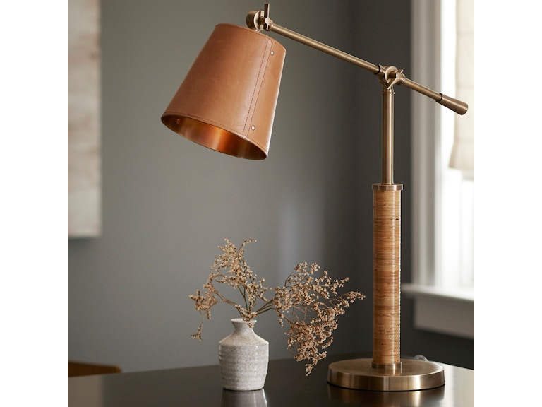 HENDRICK TASK LAMP, COGNAC