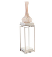 ELEGANT STAINLESS STEEL AND MARBLE PEDESTAL