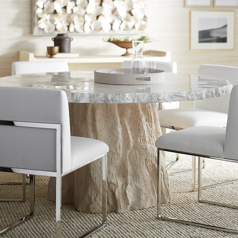 CAMILLA FOSSILIZED CLAM DINING TABLE