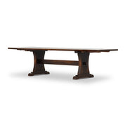 TRESTLE DINING TABLE-DISTRESSED WALNUT