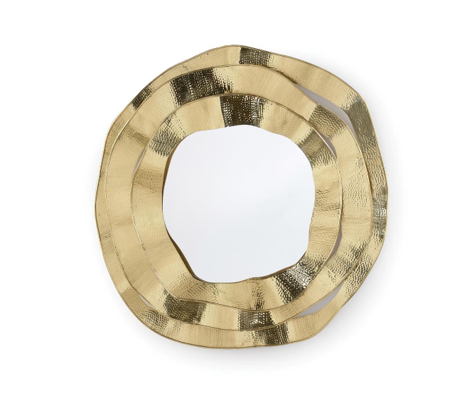 RIPPLE BRASS MIRROR