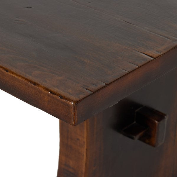 TRESTLE DINING TABLE-DISTRESSED WALNUT