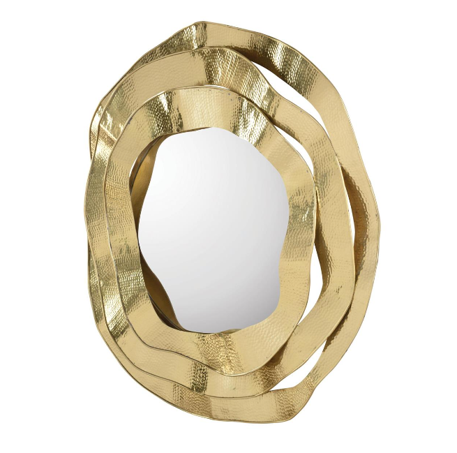 RIPPLE BRASS MIRROR