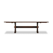 TRESTLE DINING TABLE-DISTRESSED WALNUT