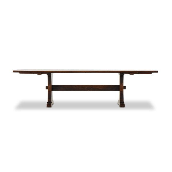 TRESTLE DINING TABLE-DISTRESSED WALNUT