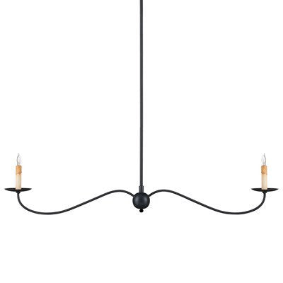 SAXON BLACK LINEAR CHANDELIER