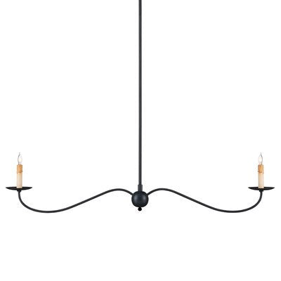 SAXON BLACK LINEAR CHANDELIER