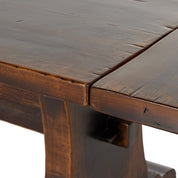 TRESTLE DINING TABLE-DISTRESSED WALNUT