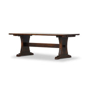 TRESTLE DINING TABLE-DISTRESSED WALNUT