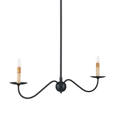 SAXON BLACK LINEAR CHANDELIER