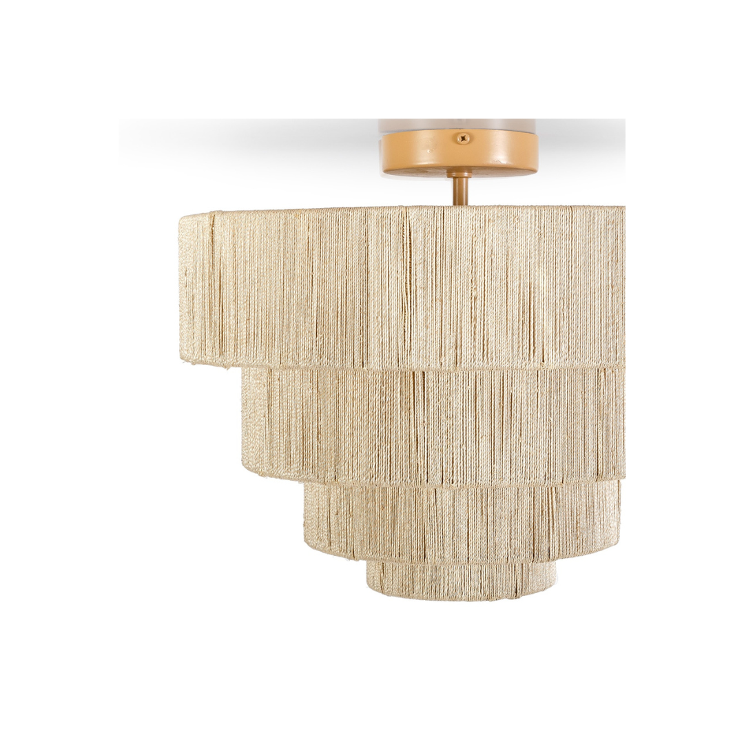 EVERLY SEMI FLUSH MOUNT, NATURAL