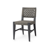 OLIVER OUTDOOR SIDE CHAIR, CHARCOAL
