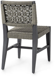 OLIVER OUTDOOR SIDE CHAIR, CHARCOAL