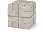 FRITZ ROPE SQUARE OTTOMAN FOG WHITE