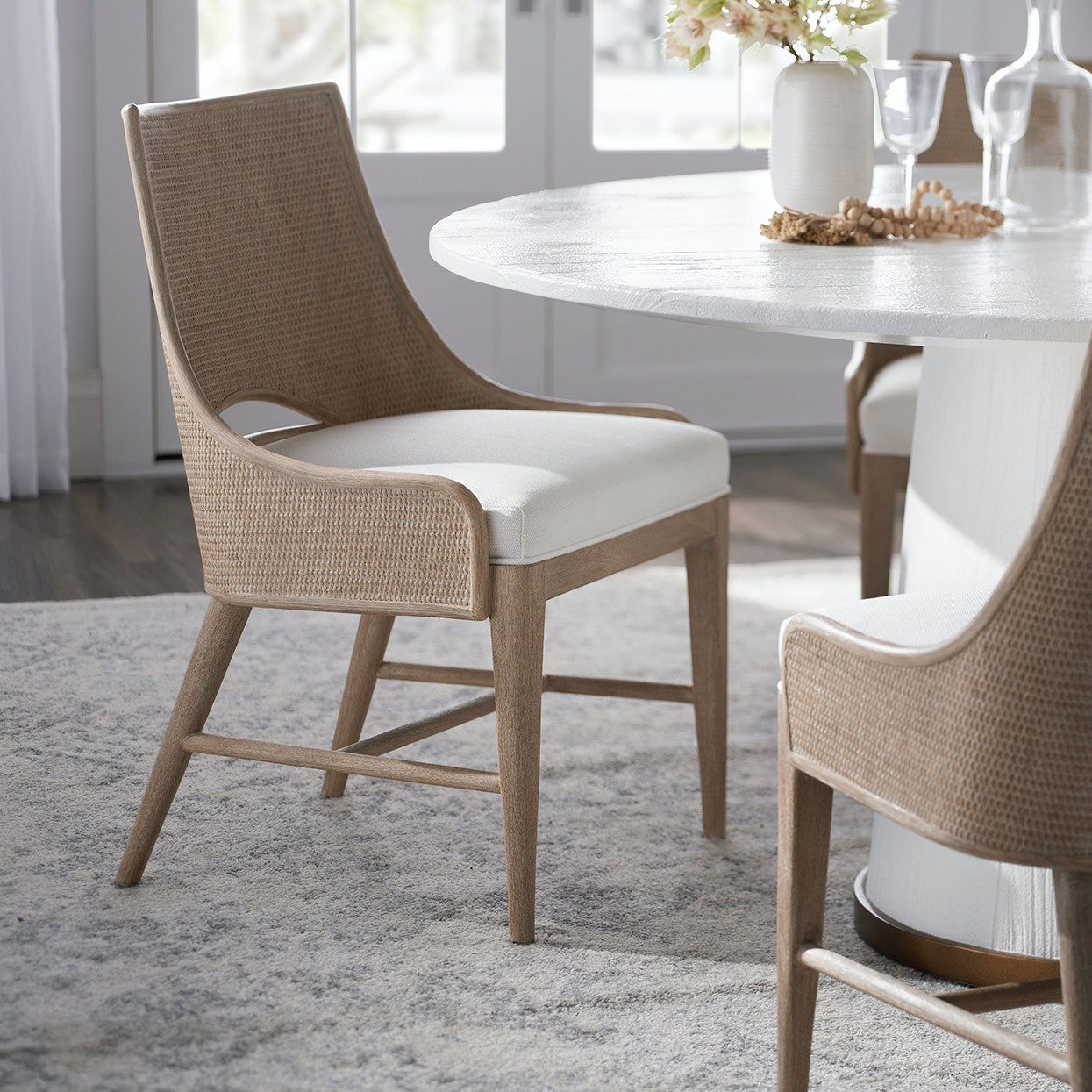 AVALON SIDE CHAIR, CERUSED WHITE