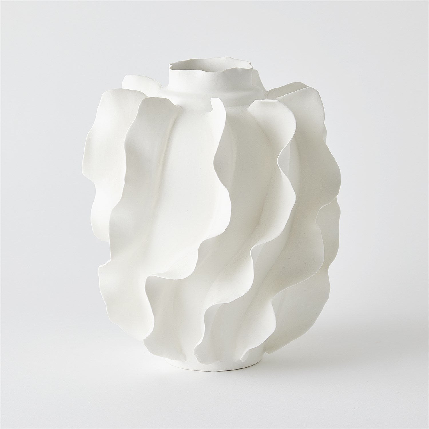 FOLIOS VASE AND BOWLS-MATTE WHITE