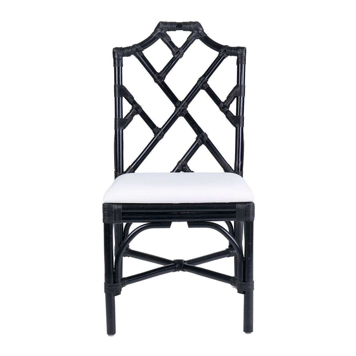 EMERY CHIPPENDALE RATTAN SIDE CHAIRS, SET OF 2 (PRICE IS PER PAIR)