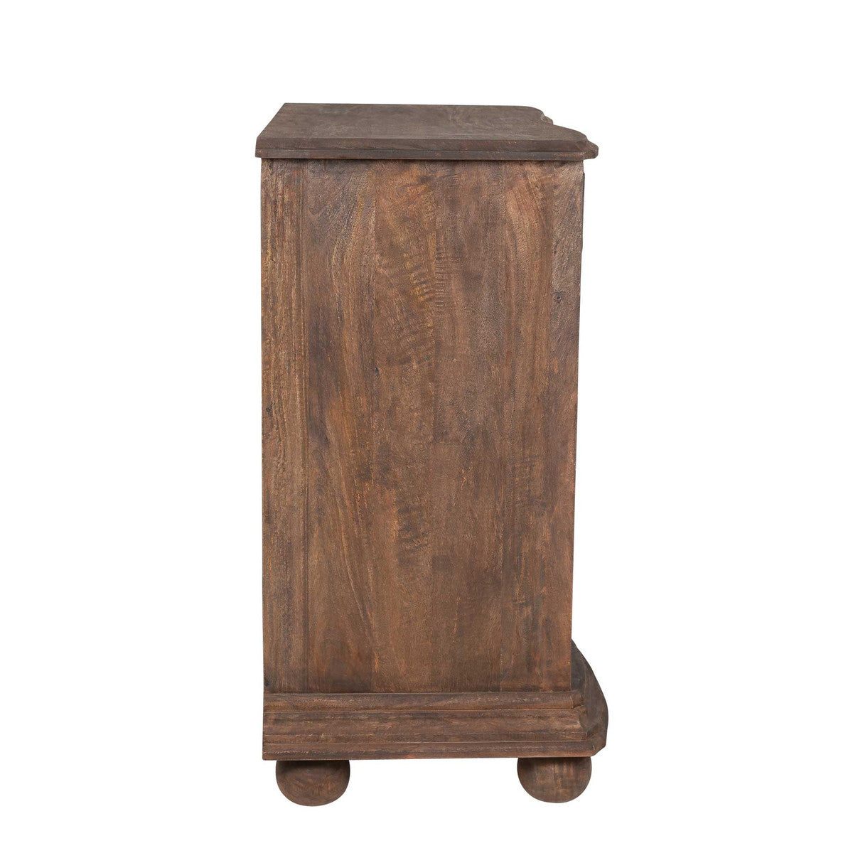 JOAN 3 DRAWER MANGO WOOD DRESSER, DARK BROWN