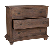 JOAN 3 DRAWER MANGO WOOD DRESSER, DARK BROWN