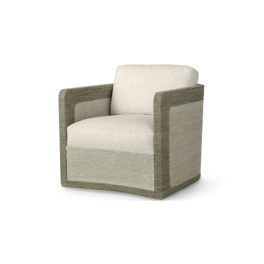SUTTER SWIVEL LOUNGE CHAIR, OFF WHITE