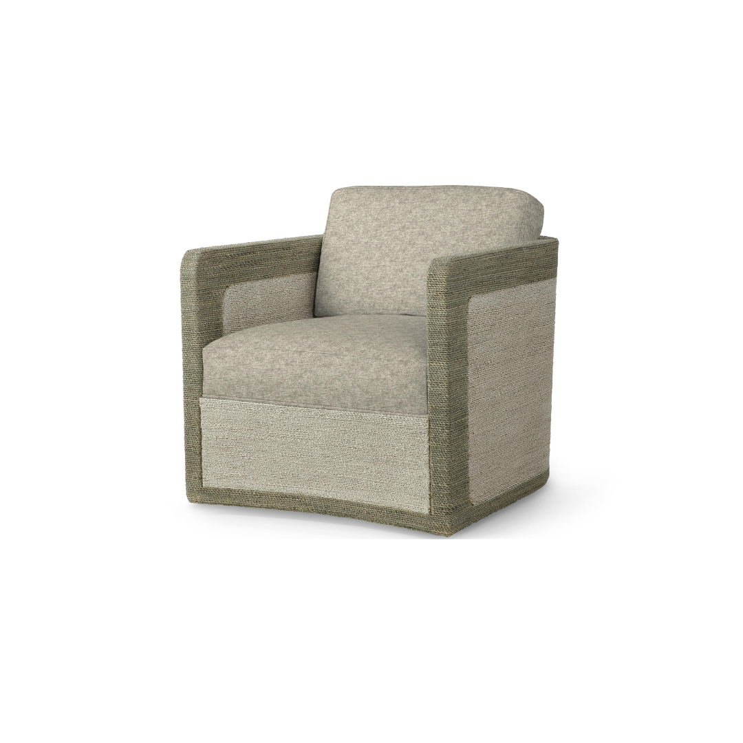 SUTTER SWIVEL LOUNGE CHAIR, OFF WHITE