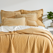 HAWLEY OCHRE MATELASSE COVERLET