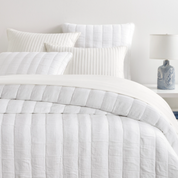 MONET WHITE QUILTED COVERLET