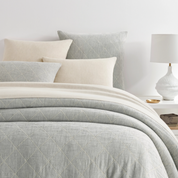 TILDEN NATURAL/GREY MATELASSE COVERLET