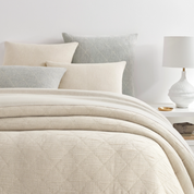 TILDEN NATURAL/GREY MATELASSE COVERLET